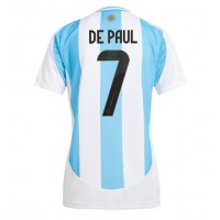Argentiina Rodrigo De Paul #7 Kotipaita Naiset Copa America 2024 Lyhythihainen